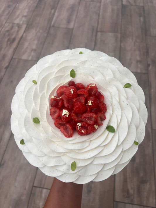 Framboisier vanille, chantilly et framboises fraîches - Chyraze Pâtisserie